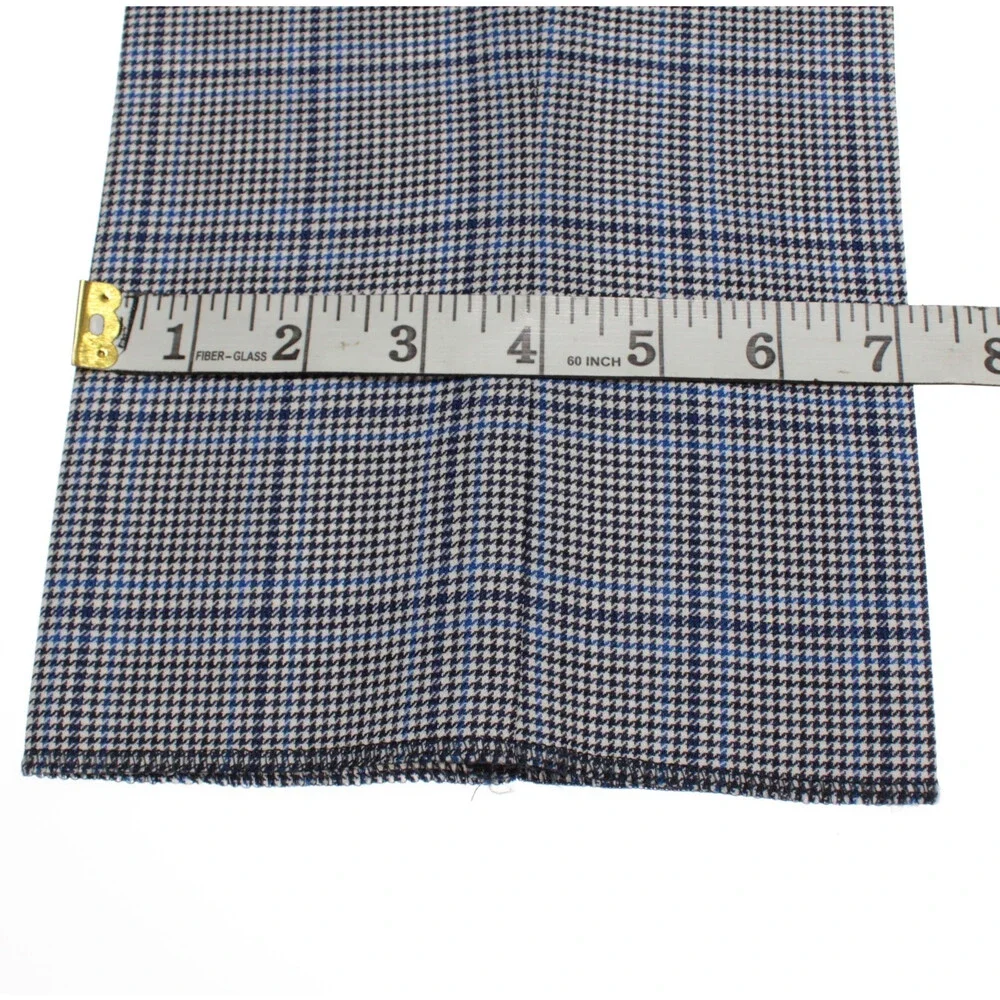 PT Torino NWT Dress Pants Size 50 (US 34) Slim Fit Super 100's Blue Check Wool